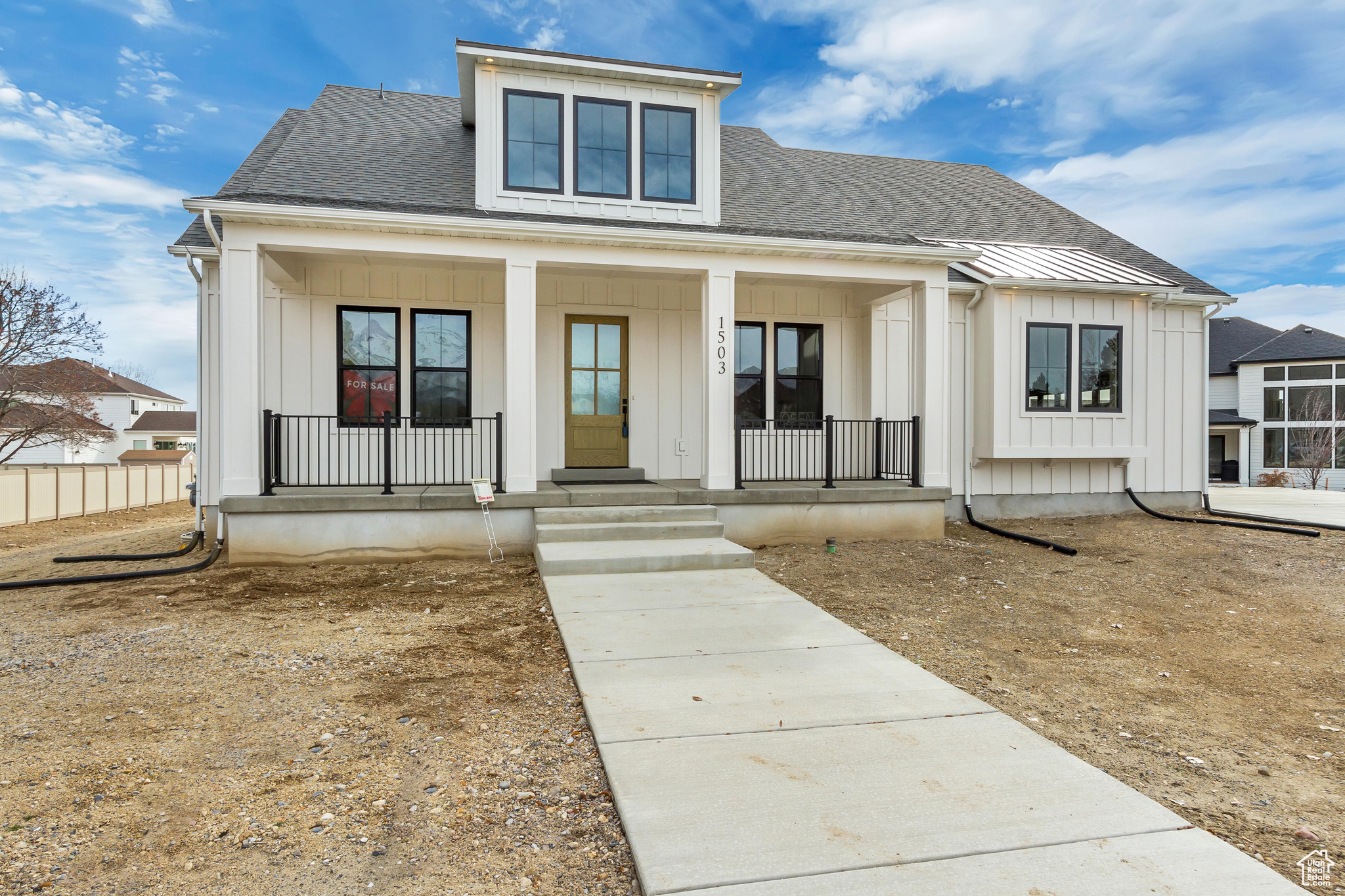 LAST HOME IN MUIRFIELD ESTATES!! This is the home you've been waiting for! You will fall in love with this rambler and its stunning and thoughtful finishes throughout. The large and open kitchen makes a statement with its premium finishes, upgraded cabinets, quartz island and counter tops, Cafe' stainless-steel appliances, and spacious walk-in pantry with built-in microwave. The open dining area next to the kitchen provides a convenient and intimate setting. The great room is the perfect room for relaxation with its floor to ceiling fireplace, beautiful beams, and abundant natural daylight. Your guests will enjoy the tranquility and seclusion offered by the first-floor bedroom suite with a private bathroom and ample closet space. The large master retreat boasts beautiful, coffered ceilings, gorgeous ensuite with freestanding tub, a large and beautiful dual-sink vanity, huge shower and walk-in closets. Head down to the basement to find a huge great room/family room with kitchenette, three more bedrooms, laundry room and walk-up basement access. perfect for entertaining or multi-generational living. This multi-use finished basement offers endless possibilities with lots of storage!