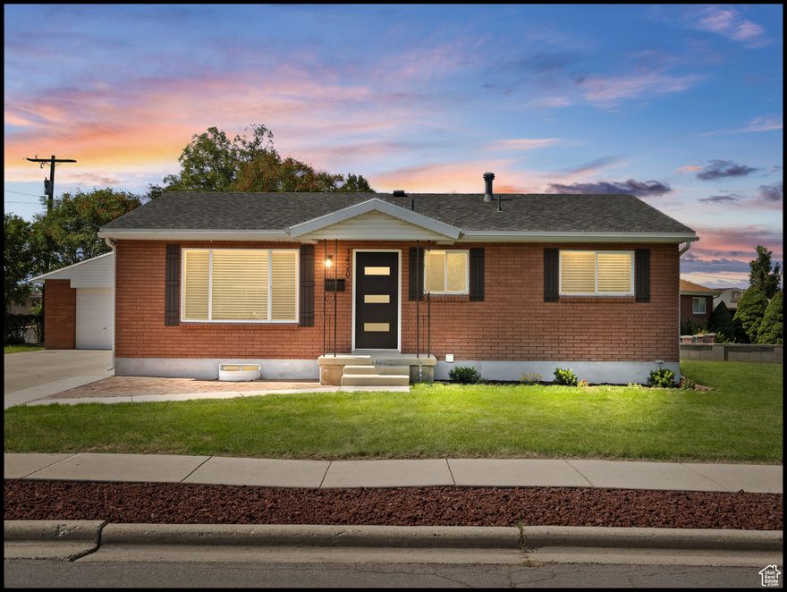 WOW!!! YOU WONT WANT TO MISS THIS ONE!!! After being previously owned by the same family for 40 years, this home has been beautifully updated inside and out. No corners were cut-quality craftsmanship is evident throughout. The main level features a stunning new kitchen with quartz countertops, stainless steel appliances (all included), a spacious corner pantry, sleek cable railing, and brand-new LVP flooring. The full bathroom has been completely remodeled with a new tub and subway tile surround, updated vanity, modern lighting, and tile flooring. Downstairs, you'll find a large family room with new LVP flooring, a refreshed full bathroom, two additional bedrooms, and an unfinished area ideal for storage, laundry, or a workshop. The basement also includes all-new windows and a brand-new water heater and radon mitigation system for peace of mind. Exterior upgrades include front and back sprinklers (excluding the south side yard), xeriscaped park strips with coordinating red rock, a back patio featuring both concrete and brick pavers, and ample parking space. The curb appeal is outstanding with a stylish new front door featuring frosted glass and matching window shutters. Check out the photo tour or video for a closer look at this incredible home! Please note: Buyers must be represented by a licensed agent, as two of the property owners are licensed Brokers in the State of Utah. All information is provided as a courtesy and should be verified by the buyer and/or buyer's agent.  Please remove shoes or wear provided shoe covers. Water softener is included, but not used during ownership and not warranted.