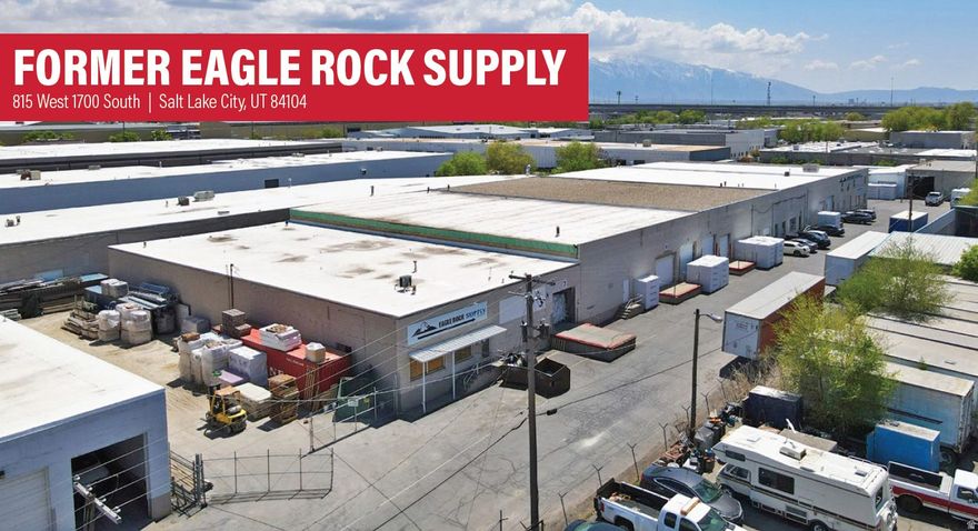 Unit 805 1/2  Total: 7,812 SF  One (1) Dock High Door Unit 807  Total: 8,928 SF  One (1) Dock High Door  One (1) 12'x14' Grade Level Door With Ramp Unit 815  Total: 8,000 SF  Total Available SF: 16,740 SF  Gas Forced Heaters Throughout  Clear Height: 14'-16'  Zoning: M-1 (Manufacturing)  Access: Easy Access From 2100 South Exit on I-15 and I-80  Location: Located in the Highly Desirable Salt Lake City Submarket