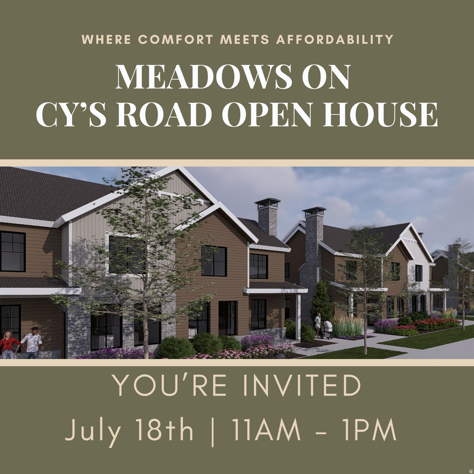 Open House Invitation. Providing details for an open house event at the property