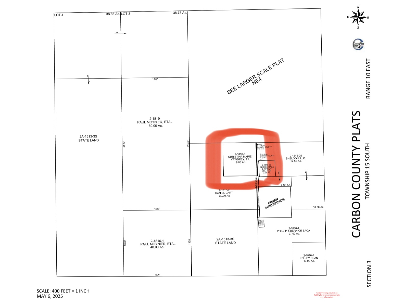 CARBON COUNTY PLAT - Land