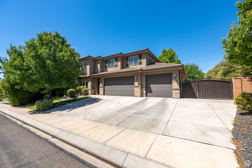 Beautiful 2-story home in a quiet, tree-lined neighborhood with mature landscaping and room to breathe. 4 beds, 2.5 baths, and a 3-car garage, plus family rooms, laundry, and office spaces on both levels. The main floor features 9' ceilings, upgraded lighting, granite counters, and an oversized stone fireplace. Kitchen includes extended cabinets, Frigidaire Gallery appliances, and a huge pantry. Outside: a fully fenced yard, RV/boat parking, covered patio wired for a hot tub, dog run, and charming greenhouse. Light-filled, smartly designed, and made for real life.