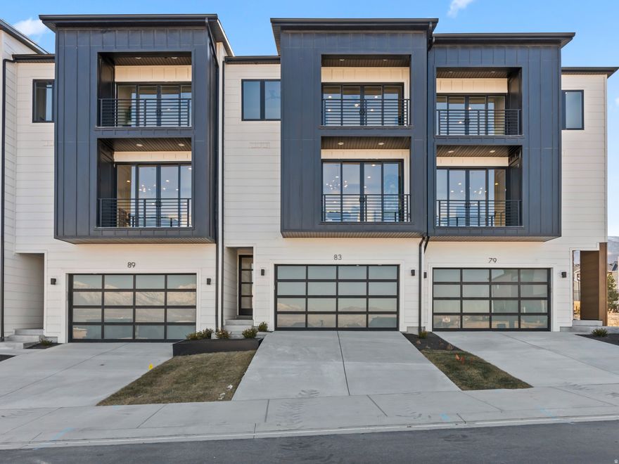 Under Construction. Estimated completion Fall 2025. **Rates as low as 4.375% available via preferred lender. Inquire for more info** Nestled in a prestigious resort-style community right along Talons Cove Golf Course, this stunning 3-story luxury townhome redefines elevated living. The first floor features a versatile space-perfect as an office, guest room, or flex area-along with a half bathroom. You'll find the heart of the home on the second floor; a stunning open-concept kitchen, dining, and living area with floor-to-ceiling windows at both ends that fill the space with natural light, creating an inviting atmosphere for gatherings and everyday living. The top floor is where you'll find three bedrooms, including the luxurious primary ensuite with its own private patio accessed by floor-to-ceiling glass doors, allowing you to take in awe-inspiring views of Utah Lake and Mt. Timpanogos. The HOA community offers incredible amenities including a year-round natural heated mineral pool fed by the local hot springs as well as a second outdoor swimming pool, a private boat dock and marina on Utah lake, two clubhouses with workout facilities and event space in addition to a large pavilion for hosting bigger crowds, and multiple parks and playgrounds connected by miles of walking and nature trails. With breathtaking views, premium finishes, and unparalleled amenities, this is more than just a home-it's a lifestyle. Photos provided of model home. Seller open to trade offers.