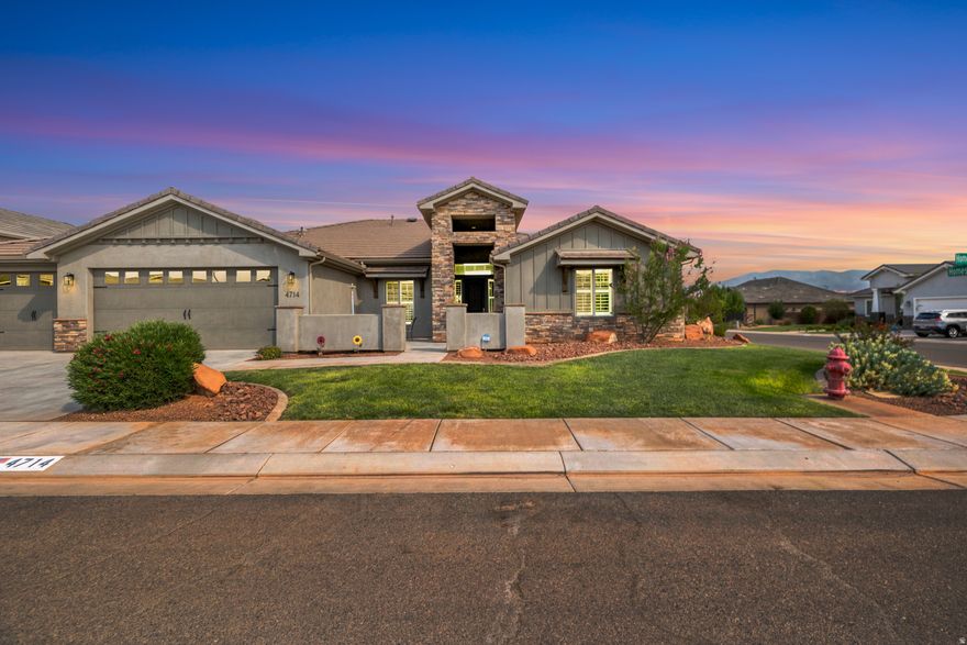 This stunning home is like new! 2x6 construction. Dream kitchen with expansive island, extra storage & high end finishes. Spacious rooms, open foyer & accessible. 2 primary bedrooms. Finished garage floor, open courtyard & Dixie Power! Buyer to verify all