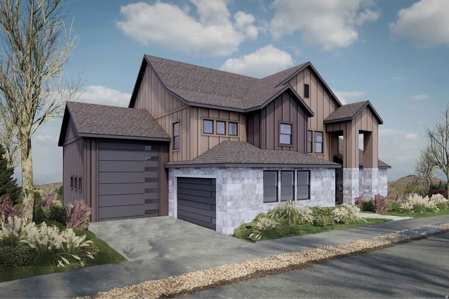 Experience the perfect blend of transitional style and spacious mountain living at Sterling House, just 30 minutes from Park City. This stunning home is filled with natural light thanks to ample windows and features a dramatic double-height living room. The chef's kitchen boasts high-end appliances, a huge pantry, and beautiful granite and quartz countertops in both the kitchen and bathrooms. Floor-to-ceiling sliding doors open from the covered back porch, creating seamless indoor-outdoor living and allowing you to fully enjoy views of the Uintas and nearby ski runs. The main floor offers a generous living area, an enormous walk-in closet, and a flexible room off the entryway that can easily serve as an office or family space. Additional conveniences include a comfortable mudroom off the garage and a three-car garage, with a 14' high third bay ready for your RV. Upstairs, the expansive family room overlooks the main level and is accompanied by three bedrooms-two sharing a Jack-and-Jill bathroom and one with an en-suite-plus a large laundry room. Situated on a generous lot with breathtaking views, Sterling House offers the ideal combination of style, functionality, and mountain-adjacent living for families seeking space, comfort, and elegance.