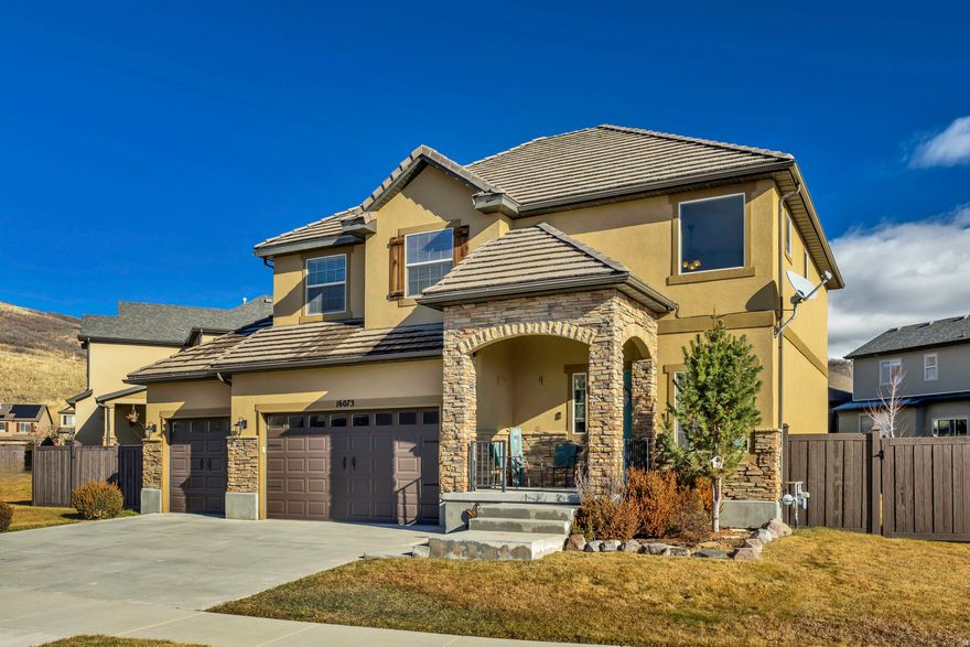 This Beautiful home is a MUST SEE-This spacious 5-bedroom, 3.5-bathroom, offers comfort, functionality and breath-taking views. With fully finished basement, there's plenty of room for entertaining, a guest suite or office. Updates include a new AC/Furnace and Water heater, providing peace of mind and energy efficiency. This home is one of the fewer homes in the community with a 3-car garage, this property also features extra driveway parking. Bike Trails. HOA offers a community pool, gym, playground, basketball court, racket ball court and much more. The seller is offering a $3,000 carpet allowance. Square footage figures are provided as a courtesy estimate only and were obtained from county records. Buyer is advised to obtain an independent measurement.