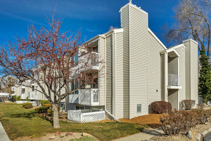 This mid-level condo located in the heart of Salt Lake Valley has many improvements. New windows, wood floor, new paint, Nest thermostat and new deck. All appliances are included. Community swimming pool, playground, two parking spaces (one covered). HOA includes heated pool, snow removal, outside maintenance, gas, water, sewer, and trash. Vacant and easy to show. Don't miss this one.