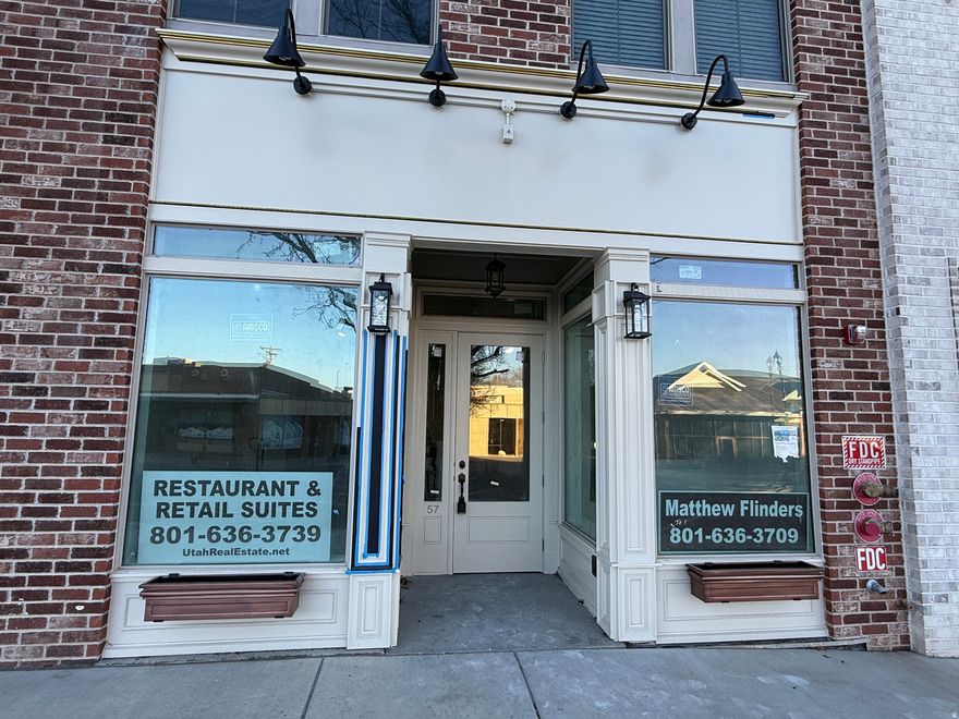 Discover a premier commercial leasing opportunity in the heart of Downtown Pleasant Grove, professionally measured by BOMA standards and offering exceptional flexibility and visibility. This unit, along with the adjacent suite, can be combined as the shared wall is designed for easy removal, making it ideal for businesses seeking room to expand. Located near popular restaurants, shopping, and other local amenities, the space provides high traffic and convenient access for customers and clients. Taxes are anticipated to change since the building was not fully completed at the time of assessment. Lease rate for the main floor is $30/sqft/year and the basement is  $15/sqft/year. Lessors will install flooring and baseboards.