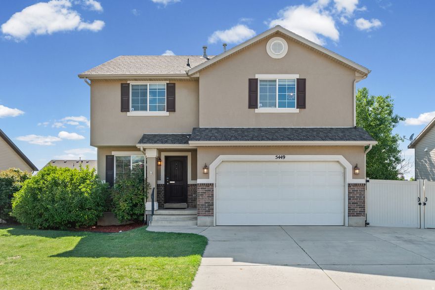 Welcome to 5449 South 2450 West in the heart of Roy, Utah - a beautifully designed two-story home offering space, comfort, and convenience. Step inside to discover an open and inviting floor plan with generous living areas, natural light throughout, and plenty of room for entertaining or relaxing with family. The modern layout offers functional living with spacious bedrooms, a large kitchen area, and room to grow. Outside, enjoy a fully fenced yard perfect for gatherings or summer evenings. Conveniently located near schools, parks, shopping, dining, and with quick access to Hill Air Force Base and major commuter routes, including easy access to I-15.