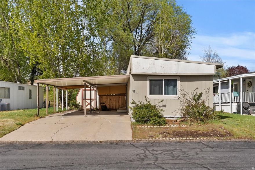 Clean, affordable single mobile home in a desirable all-age community. This 3-bedroom, 1.5-bath home offers a functional layout, comfortable living space, and great natural light. The kitchen comes fully equipped with all appliances included, plus washer and dryer for added convenience. Efficient floor plan with well-sized bedrooms and a practical living area. Located within walking distance to Hill Air Force Base and Layton Hills Mall, providing quick access to shopping, dining, and commuting. Situated in a well-kept, all-age park with easy, low-maintenance living. Solid opportunity for owner-occupants or first time home buyers. Schedule your showing today!