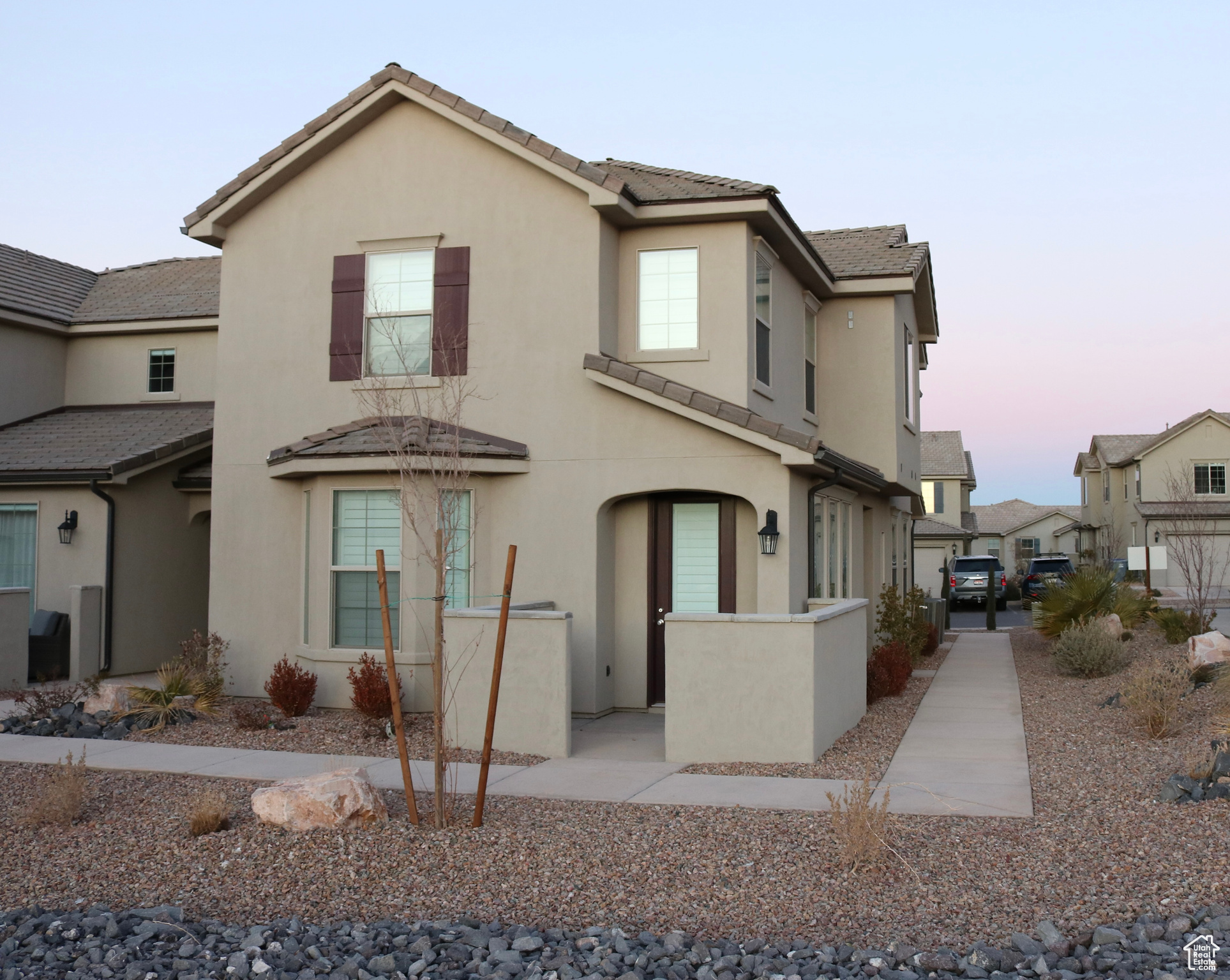 This stunning row end townhome is in pristine condition-it's been stayed in only a handful of times. Home comes fully furnished. Featuring plantation shutters, upgraded finishes, and breathtaking westward views, ideal location, this home is truly a must-see. With its modern design and meticulous care, it's the perfect blend of comfort and style. Call Michelle for your viewing for this property @  (435)232-8185.  Buyer and Buyer's Agent to verify all information, including square footage, property details, and features. Information provided is deemed reliable but not guaranteed. Listing Brokerage and Agent are not responsible for inaccuracies.