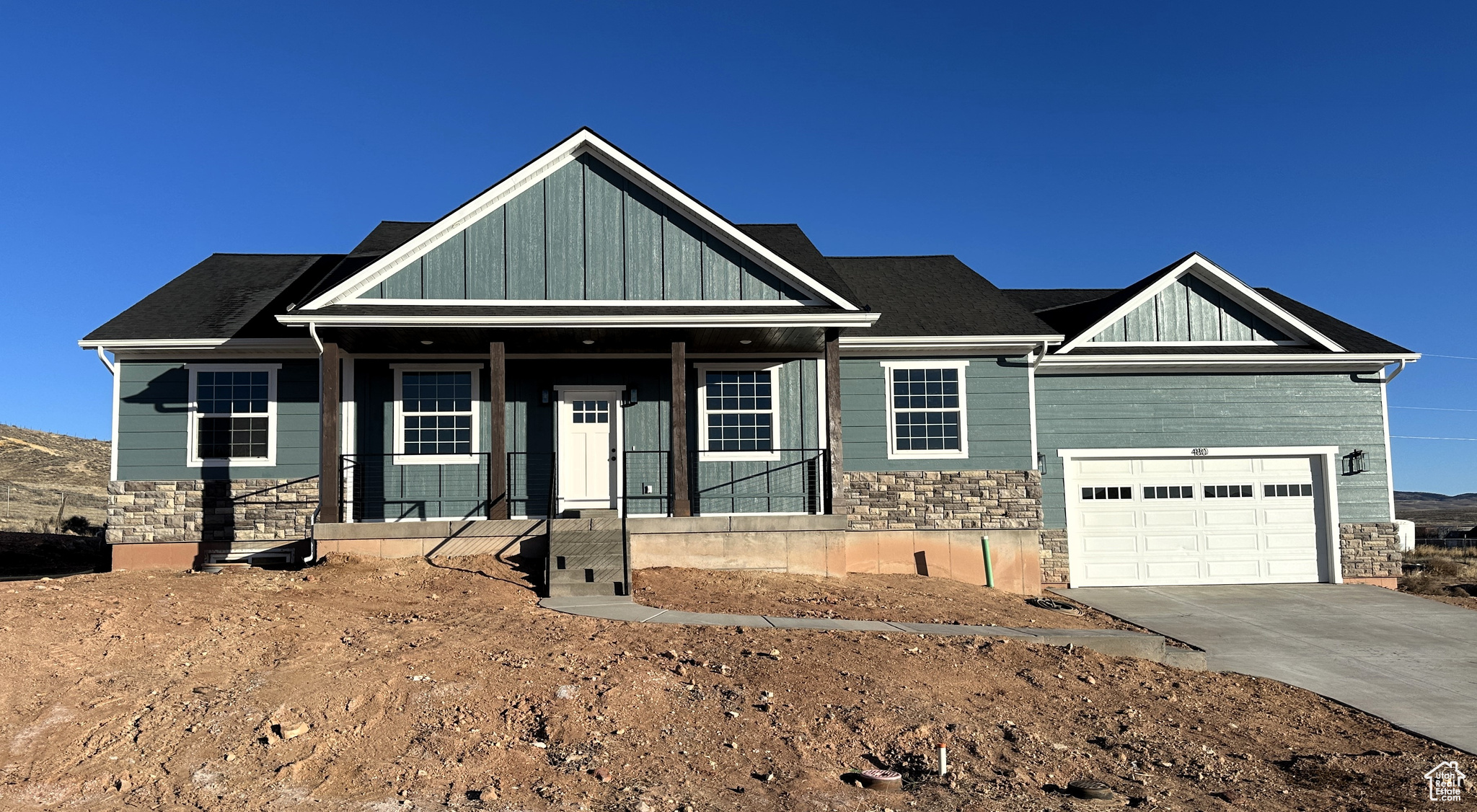 Located in a brand new subdivision in Gunnison, Utah, this beautiful modern farmhouse style home is sure to catch your attention. The home totals 3600 sq. feet with1800 sq. feet on the main level and another 1800 sq ft. in the Basement. The basement is unfinished, and with it's 9ft high ceilings there is plenty of room to finish it exactly the way you want. The main level has 3 bedrooms, 2 bathrooms and a spacious kitchen. This extra deep garage offers enough room for two large trucks and lots of storage. You will save money with these high efficiency appliances, and with this tankless water heater you can shower as long as you want! Other upgrades included are quartz countertops, a walk in shower and a water softener. This home is move in ready now!