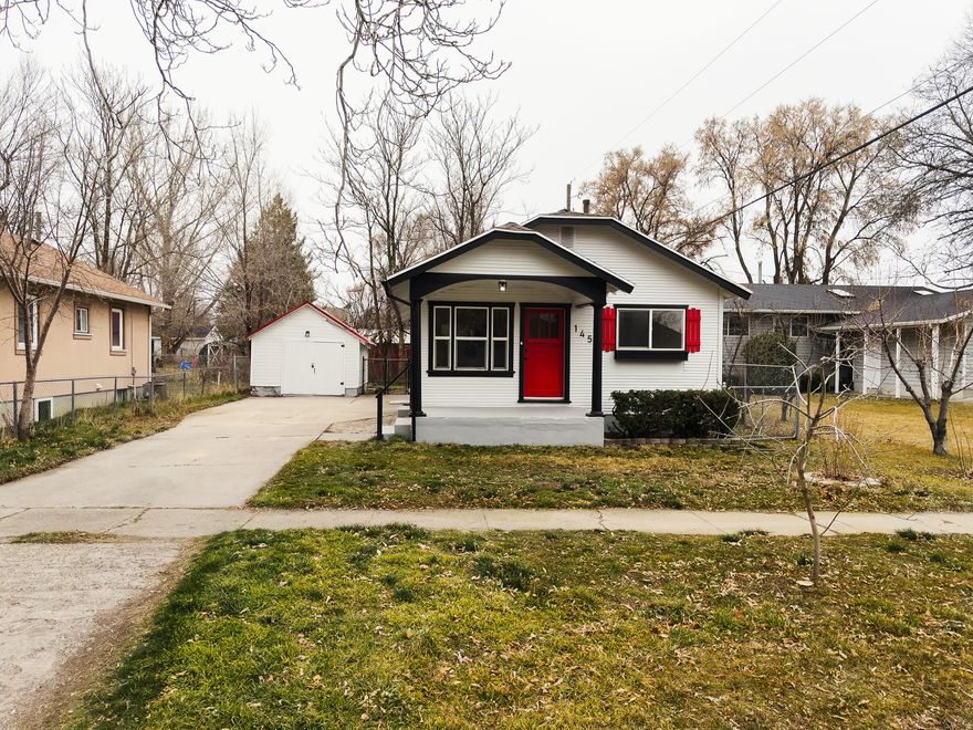 ***Open house Saturday February 14th 1:00 PM to 3:00 PM*** Ideally situated in the heart of Springville, this beautiful bungalow has been completely renovated to blend modern comfort with timeless charm. The main floor has a seamless flow from the living room into the brand-new kitchen with butcher block countertops and stainless steel appliances. The flow continues into a functional dining room, 2 bedrooms, and hall bath, which is new from top to bottom. Downstairs you'll find a family room, an office, and a spacious laundry room.  The basement room could be considered a bedroom if the window is replaced with a larger window that meets egress requirements. That would make it a 3 bedroom home. Throughout the entire home, new flooring and fresh paint create a bright and cohesive style. Outside you'll find a fully-fenced backyard and a large workshop-perfect for outdoor activities, gardening, and projects. Springville has a vibrant community atmosphere and this home is located conveniently close to it all, including schools, shopping, dining, and the Springville Museum of Art.