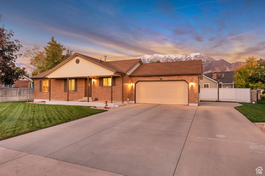 Rambler style home located on the East side of Orem, close to parks, shopping (Costco), movie theaters, great schools and much more.  Yet, the neighborhood is quiet with well maintained homes.  This is a very well maintained home.  Ceilings painted with a mold resistant paint.  Baseboards upstairs updated, all outlets have been updated, all exterior brick has been sealed, roof has been treated, new blinds and shades, closets with custom shelving.  There are extra laundry hookups upstairs where the pantry currently is.  Kitchen cabinets updated in 2020, New furnace and air conditioner 2021, new 50 gallon water heater in 2024.  This is the home you have been looking for!  All information is provided as a courtesy, buyer to verify all information, including, but not limited to, square feet, room size, lot size, etc. before the agreed upon due diligence deadline,