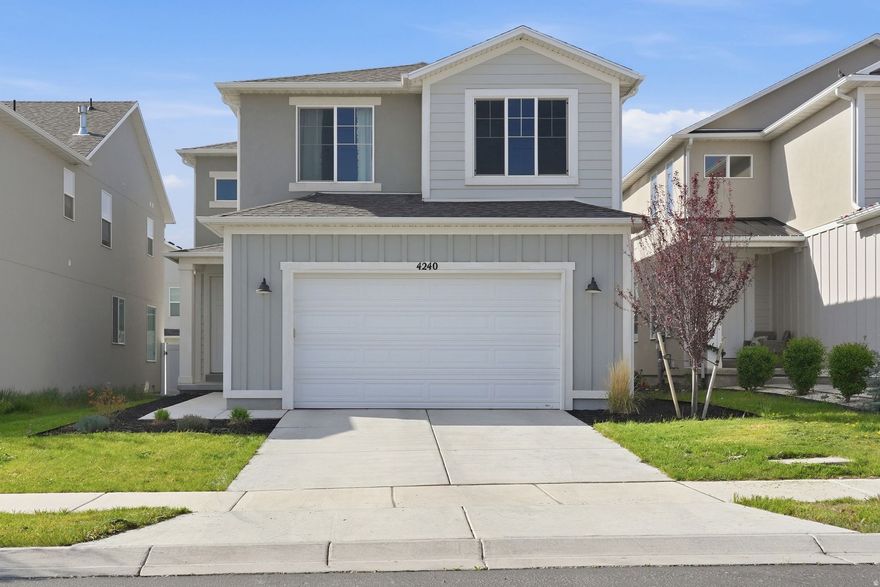 ***NO SHOWINGS UNTIL OPEN HOUSE | THIS SATURDAY, MAY 2ND 12:00PM - 3:00PM*** Clean, well-designed, and filled with natural light, this newer construction home offers a functional layout in a great neighborhood. The main level is open and connects the kitchen, dining, and living spaces, creating a bright and comfortable environment. The kitchen features granite countertops, modern cabinetry, and updated finishes. Multiple living areas provide flexibility for a second living room, home office, and/or additional entertaining space. Upstairs you'll find a spacious master suite, filled with natural light, and equipped with a walk-in closet & master bathroom. Solar panels already in place, adding efficiency and value. This home is absolutely beautiful and has been extremely well maintained. Located in a newer Eagle Mountain community with no HOA, and located close to local schools, parks, shopping, and more! Square footage figures are provided as a courtesy estimate only and were obtained from County Records. Buyer is advised to obtain an independent measurement.