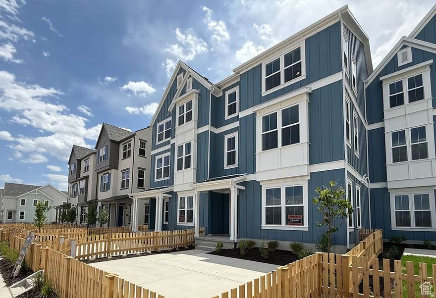 Imagine living in an amazing townhome where the yard is bigger than most single family homes! BBQ, Pets, Patio set, you have  outdoor space! And it has an amazing limited rate-buy special too! This brand new, gorgeous home has 3 large bedrooms 2.5 bathrooms and a 2 Car Garage. The home also has an unfinished bedroom and bathroom downstairs that is comfortable and private and very easy to turn into a 4th bedroom. Your family room is large enough to accommodate the largest of furniture and the room for plenty of friends to match. It also has beautiful 42" cabinetry with crown molding and upgraded Quartz countertops including undermount sink. The home includes stainless steel appliances and a gas range. The open floorplan is welcoming and comfortable. It even has upgraded flooring and It has a large owner's suite with a walk-in shower, tub and gigantic closet. The home also has tons of additional storage. There is a covered porch to sit and relax on a nice day. The Daybreak community is in a very desirable location in South Jordan not far from all the everyday conveniences. The community features are unmatched!! We are currently offering several awesome  choices for incentives too. Whether it's closing costs, a rate buy-down, an appliance package, or pre-paid HOA dues. Make sure  you get the most out of your new home purchase, whether it's a Daybreak townhome or single-family home, Call Charles today  to find out more.