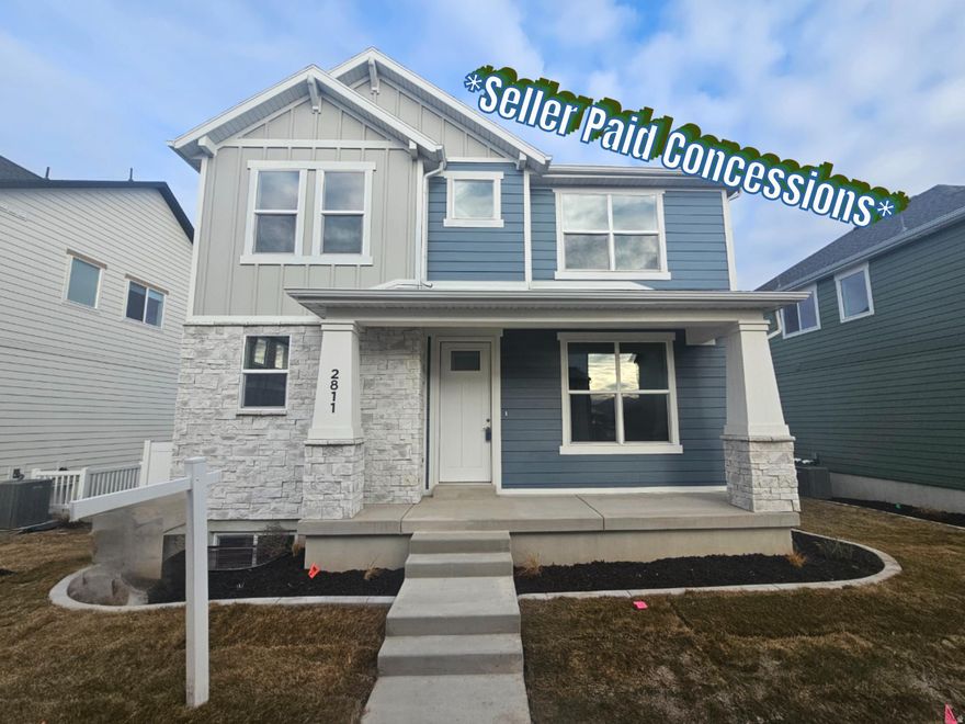 Limited time incentive!! Over $12,000 available to help with rate buydowns, cover closing costs, etc with builders preferred lender. Landscaping is included on this awesome 2 story under construction. Many high end features you don't typically see on homes in this price range - full height kitchen cabinets with crown molding, kitchen backsplash, extra deep kitchen island with back storage cabinets. Oversized primary suite with separate tub/shower, double vanity sinks, huge walk in closet. Steps away from 2.6 acre park with playground and plans for pickleball, volleyball, walking trails, and more.