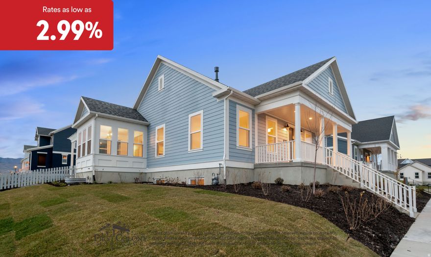 Rates as low as 2.99%.  Contact agent for details. This brand new home was just finished and ready for move in! Located in Daybreaks Watermark Village, home to the water course. Main floor living at its beast! large open floor plan. Fully finished basement with theater room and full kitchen.