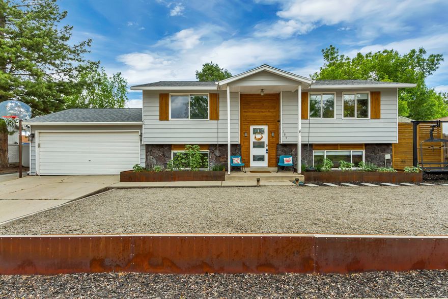 Open house Friday, May 15, 5pm-7pm and Saturday, May 16, 11am-1pm. Welcome home to a beautifully updated home on a quiet Sandy street. This home is an absolute back yard oasis and entertainers dream! A huge deck overlooks the beautiful yard with a massive play structure, bocce ball/corn hole playing area, and raised garden beds with automatic watering. If you have toys or extra cars to store or simply need a great workshop, this is the house for you. The four car detached garage is perfect for storage, workshop or playing- it already has a half pipe for your skateboard built right in! Inside you'll love the open concept kitchen/living area with updated kitchen including a gas stove, quartz countertops, lots of storage, and huge island. The master bedroom includes a huge private bathroom with a large shower, walk in closet, and washer/dryer hookups. Downstairs features a walk out basement, three bedrooms, second laundry area, and a stunning bathroom with separate bathtub and shower. Everything in this house has been updated including a new roof (2023), water heater (2023), integrated outdoor lights, automatic sprinklers, and air scrubber. This is a home you have to see in person- schedule your showing before it's gone!