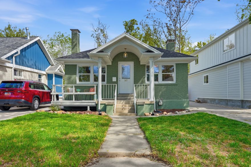 Adorable remodeled Central City bungalow with rare 3 bedrooms/2 bathrooms on one level. In walking distance to incredible restaurants including Sapa, Tandoori Taqueria, Loki Coffee, Manolis, the incredible Maven district with many retail shops and co-working spaces. Walk to the State room for live music, and a quick walk to trax and Liberty Park. A quick walk or bike downtown!   Brand new roof, soffit, fascia with warranties in place.  SF per county, buyer to verify all.