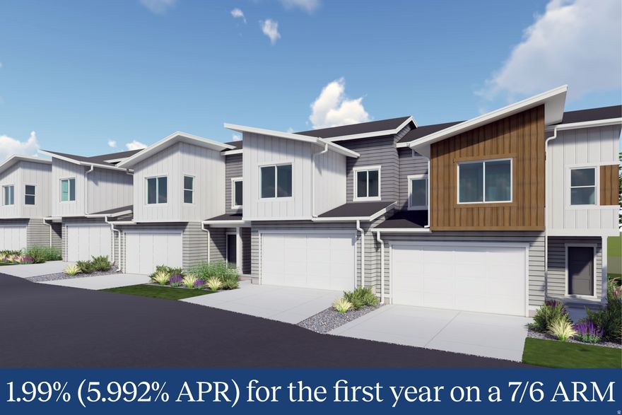 The Valley Canyon Series - 1467 - Res E.  Offering rates as low as 1.99%(5.776% APR) for the first year on a 7/6 ARM when financing through Lennar Mortgage. Estimated completion in December. This home offers 3 bedrooms, 2.5 bathrooms, and an attached 2-car garage, and a full unfinished basement. On the main floor, a spacious kitchen offers white craftsman-style cabinets, quartz countertops, and stainless steel appliances including the refrigerator! Upstairs is the owner's suite with owner's suite bathroom, laundry room, two additional bedrooms, and a full secondary bathroom. Square footage figures are provided as a courtesy estimate only and were obtained from builder. Buyer is advised to obtain an independent measurement. Interior photos are of same style of home, but not the actual home. Rendering is for illustrative purposes only.