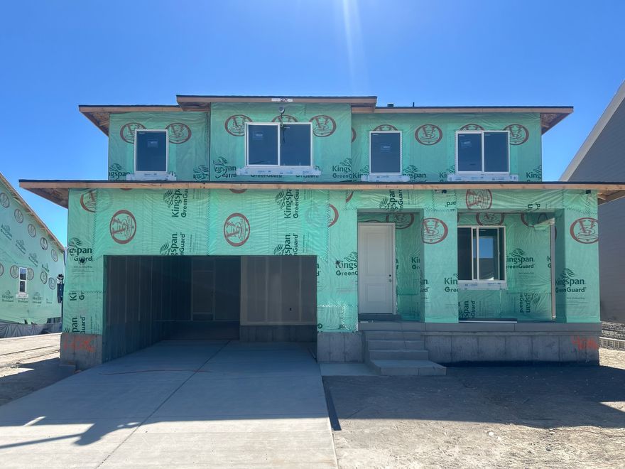 Parkway Fields - 4086 - Sequoia. Ask about our lower rates when financing through our preferred lender! Estimated completion in May. This home offers 4 bedrooms, 2.5 bathrooms, a tandem three-car garage, vaulted ceilings, and a full, unfinished basement. The first floor offers a large family room, mudroom, dining area, and a kitchen that boasts white craftsman style cabinets with white quartz with warm veining countertops and stainless steel appliances, including the refrigerator! Upstairs you'll find 4 bedrooms, including the luxurious owner's suite with walk-in closet and a bathroom with dual vanities. Square footage figures are provided as a courtesy estimate only and were obtained from builder. Buyer is advised to obtain an independent measurement. Interior photos are of same style of home, but not the actual home. Rendering is for illustrative purposes only