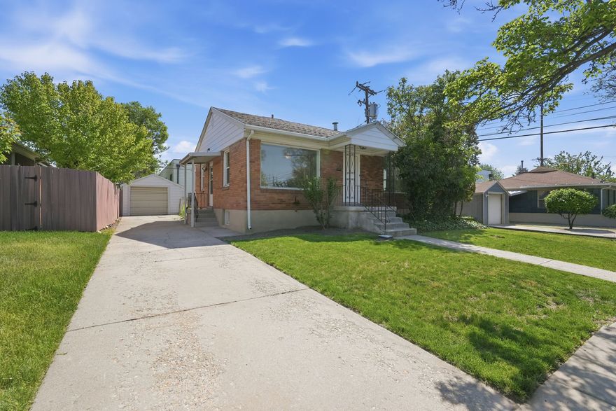 Charming updated brick bungalow on a beautiful Sugar House tree-lined street.  Interior has been completely update and is move-in ready.  Brand new updated kitchen features a breakfast nook, new butcher block countertops, stainless steel single basin sink, new garbage disposal, tile backsplash, and brand-new kitchen appliances - all included. The kitchen opens to a spacious covered patio, perfect for relaxing or entertaining.  Timeless and beautiful hardwood floors run throughout the main level, where you'll find two spacious bedrooms, freshly painted walls and trim, and a fully updated bathroom featuring tile floors, new vanity, and tiled tub surround. The open unfinished basement offers above-grade windows, a laundry area, utility space, and ample storage, with great potential to be finished for additional living space. All new plumbing throughout the home including the main plumbing stack.  This move-in ready cottage blends timeless charm with thoughtful modern updates.  Ideally located just a short walk from parks, Forest Dale & Nibley golf course, local dining, coffee shops, and everything that makes Sugar House one of Salt Lake's most sought-after neighborhoods.