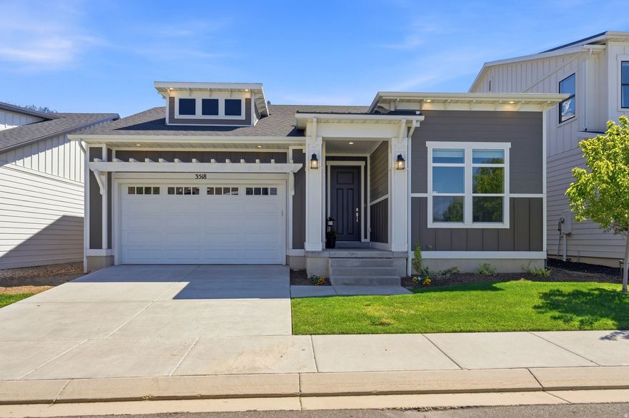 Breathtaking Wasatch Mountain views take Center Stage in this PRISTINE 3-bed, 2.5 bath home in the sought-after Giverny community in Cottonwood Heights. Located just minutes from world-class skiing, scenic trailheads, endless outdoor recreation, and.convenient interstate access, this home offers the best of mountain living in the city. Giant windows flood the open-concept living space with natural light and create a connection to the beauty outside. Thoughtfully designed to suit a variety of lifestyles, this home is especially appealing for buyers seeking the ease of one-level living. The main floor features a dedicated office, spacious living and dining areas, a generous primary suite, a gorgeous kitchen with quartz countertops, stainless steel appliances, gas cooktop with hood vent, large walk-in pantry, and a convenient laundry room. The lower level adds versatility with two additional bedrooms, a full bath, an enormous family room, and abundant storage throughout-perfect for guests, gatherings or quiet relaxation. This is true maintenance-free, lock-and-leave living, with HOA services that include weekly mowing and snow removal of driveways and walkways. Giverny offers approximately 5 acres of beautifully maintained green space, featuring parks, walking paths, picnic areas, and a pickleball court.  Square footage figures are provided as a courtesy estimate only.  Buyer is advised to obtain an independent measurement.