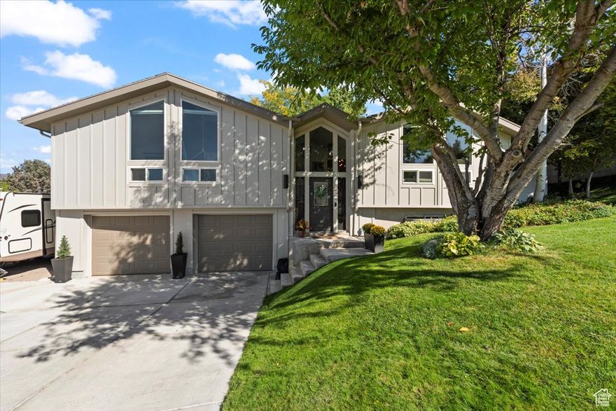 Welcome home to this beautiful remodel in North Salt Lake. 4 bedrooms, 3 bathrooms a gym and attached garage. Vaulted ceilings and an open layout to the kitchen make for a great gathering for friends and family. The dining room flows out to a deck where you can relax and enjoy the outdoors.  New water softner and water heater 2021, Hardie Board siding 2023, Stove/oven 2023. Upgraded windows 2015. 15 minutes to the airport, next to biking and hiking trails, and close to Eaglewood golf course. ***No showings until Saturday 9 am