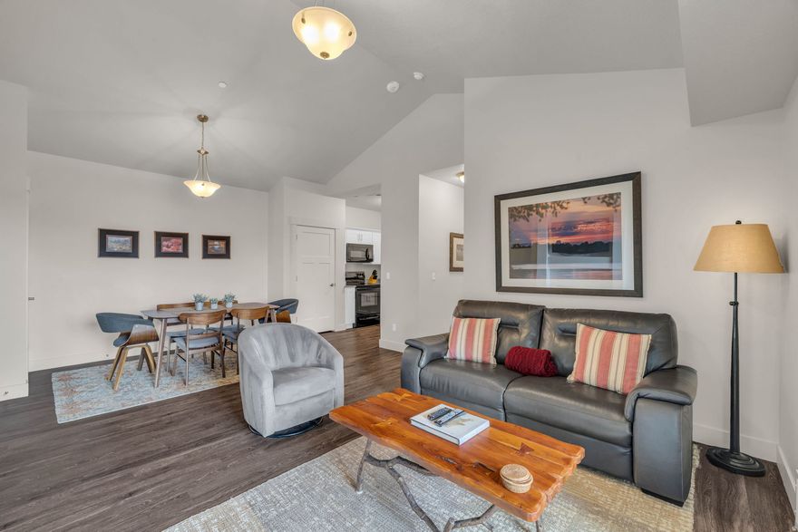 Top-level unit at Ranch Landing with vaulted ceilings and the best mountain views in the development. This 3 bedroom, 2 bath condo is one of the most well-maintained units in the community. The open layout is filled with natural light, and the covered patio offers unobstructed views of the surrounding valley. Located in the heart of Heber City with convenient access to Deer Valley, Park City, Jordanelle Reservoir, and year-round recreation. Community amenities include pool, clubhouse with fitness room, pickleball court, playground, and BBQ areas. A strong fit for a primary residence, second home, or long-term investment.