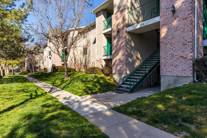 Fresh and move-in ready! 2 bed, 2 bath middle-unit condo in a convenient South Salt Lake location. This well-maintained home features a fresh coat of paint and newly cleaned carpets throughout. Enjoy the ease of a gated community and 2 assigned parking spots-one covered and one uncovered. This property has a comfortable layout, low-maintenance, and low utilities. Both bedrooms have spacious walk in closets. Good exterior storage off the patio. Most furniture is negotiable. Square footage figures provided as a courtesy estimate only and were obtained from County records. Buyer is advised to obtain an independent measurements.