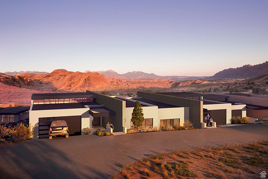 LIONSBACK RESORT  An unparalleled experience of discovery and respite. Designed to blend in with its natural landscape, Lionsback Resort offers an unrivaled launchpad for all the adventure, exploration and relaxation Moab has to offer, all while treading lightly on the land. While its 175 acres of land with 70% open space offer a sense of seclusion, Lionsback Resort is a stone's throw away from the City of Moab, so you're never far from community and culture.  This timeless 1 story Strata Casita meets sophisticated design, immersing you in the surrounding desert landscape with both indoor and outdoor living. An abundance of large windows gives you the unobstructed views of sunlight reflecting off red rock fins and the sunset alpenglow on the La Sal Mountains.  Earthy desert hues from the Fireclay tile backsplash and  Italian cabinets are beautifully offset by clean, modern lines from the timeless quartz countertops.  Thoughtful design represents the surrounding terrain, all while incorporating high-end finishes, from Wolf and Subzero appliances to a 5-piece spa-like bathroom with wet room, soaking tub and Waterworks plumbing fixtures, to the built-in speaker system with Sonos amp. Offering 2 en suite bedrooms, this luxury home has short-term rental zoning and now the price includes a turnkey furniture and houseware package. When the wild terrain is calling, Lionsback Resort offers on-site access to the Mill Creek Trail and Hells Revenge 4x4 trail, standing at the gateway of the world-renowned Sand Flats Recreation Area, home of the famous Slickrock Trail, two National Parks, Arches and Canyonlands, and the Colorado River for limitless discovery.