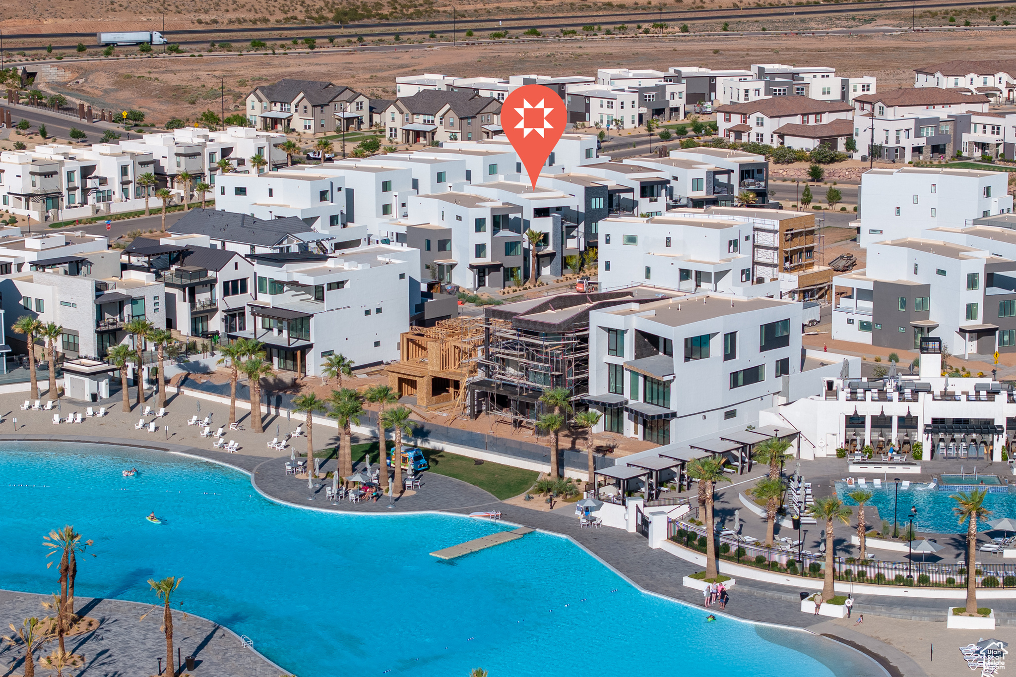 Co-Ownership Vacation Home, Managed by Ember. Price listed is for a 1/8th Ownership. Soak up the sun all year long in this stunning new home featuring three floors of modern luxury in Desert Color. With 5 ensuite bedrooms, 4.5 bathrooms, and a premium kitchen, you'll have plenty of room to sprawl out across your two living rooms and 373 square feet of elevated outdoor deck space. Placed on a beautiful park with patio dining, a private 7-person hot tub, and outdoor BBQ, this home is just across the street from the iconic 2.5 acre lagoon and pool/clubhouse. In the heart of Desert Color, southern Utah's master-planned vacation community, the activity options are virtually endless. Swim, kayak, or paddle board in the clear blue lagoon. Discover walking and biking trails traversing tennis and pickleball courts throughout the development. Explore the clubhouse wellness facilities, local shopping and dining, or take your swings at the Big Shots Golf and Culinary Experience a short drive away. Square footage figures are provided as a courtesy estimate only and were obtained from Builder's plans. Buyer is advised to obtain an independent measurement.