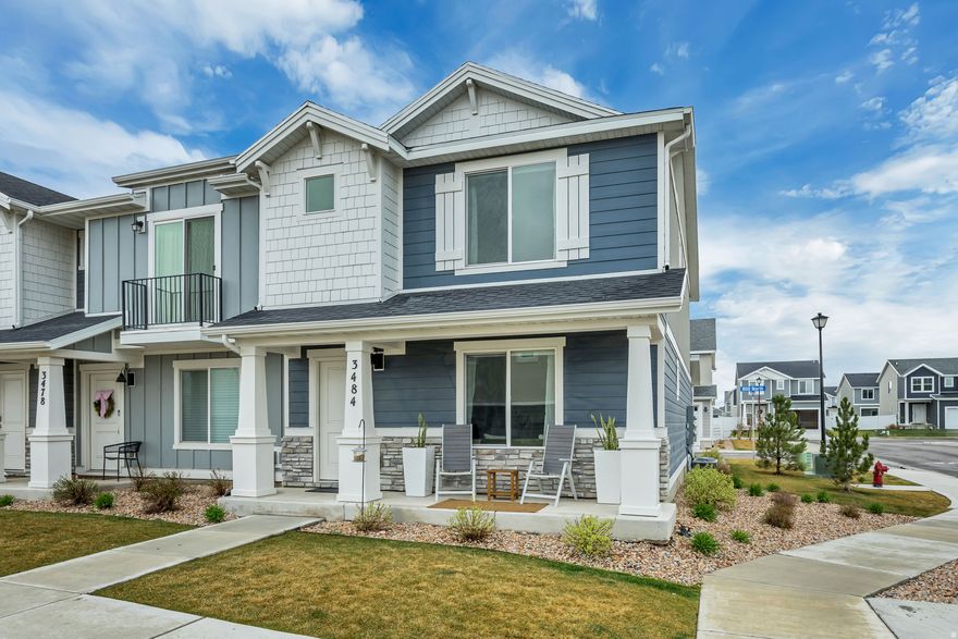 Experience modern living in the heart of Lehi's Silicon Slopes at this stunning Cold Spring Ranch home. This thoughtfully designed floor plan features high-end upgrades, including laminate wood flooring throughout the entire main level, elegant white cabinetry, and quartz countertops in every room. You'll love the oversized bedrooms and generous closet space that provide comfort and functionality. Located just minutes from I-15, this vibrant master-planned community offers resort-style amenities including a clubhouse, pool, and five pickleball courts.