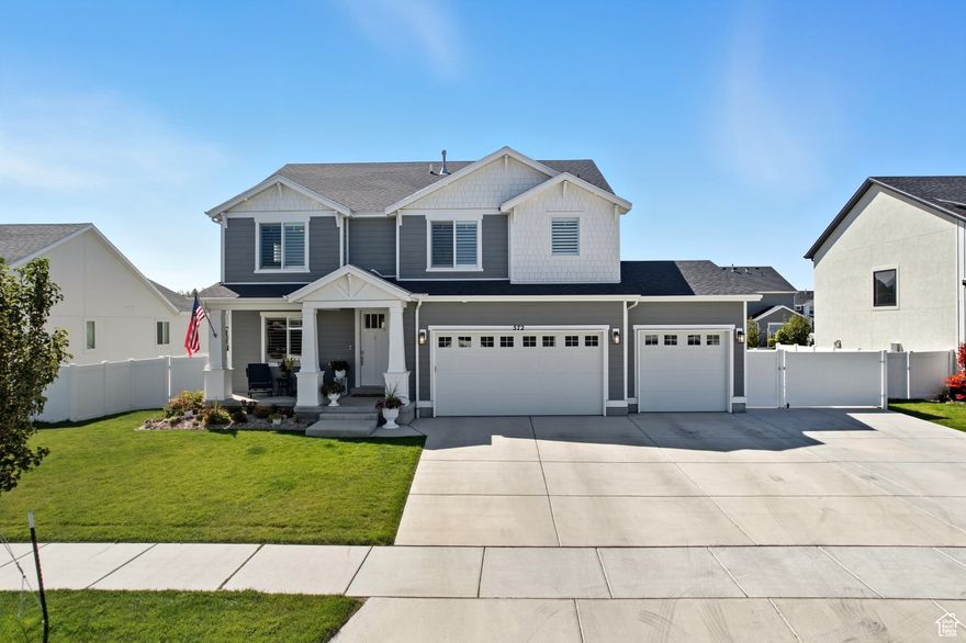 ***OPEN HOUSE - SAT OCT 11TH 10-1PM***  Step into luxury living with this stunning 4,343 sq ft home in the heart of Mapleton. Nestled in a quiet, family-friendly neighborhood with access to a community pool! Inside this 5-bedroom, 3.5-bath home, you'll find thoughtful upgrades throughout, including plantation shutters, custom metal railings, updated lighting, and beautiful wood beam accents. The spacious owner's suite offers a true retreat with a spa-like ensuite bathroom, while additional living spaces include an office, flex space perfect for a home gym, loft, two inviting family rooms-perfect for entertaining or relaxing. The fully finished basement is a host's dream, complete with a wet bar and plenty of room to gather. Outdoors, the fully landscaped and fenced yard provides a private sanctuary for play, gardening, or unwinding. Extra storage is available in the garage and cold storage rooms, ensuring space for everything. Plus, enjoy a third-car garage and RV parking-plenty of room for all your toys and storage needs. Located just minutes from shopping, dining, and entertainment-with quick access to I-15 and Intermountain Health Spanish Fork Hospital-this home also offers unmatched access to recreation. Enjoy nearby golf courses, canyons, trails, reservoirs, and family parks, all just a short drive away. Don't miss your chance to make this Mapleton gem your forever home-schedule your private showing today! Square footage figures are provided as a courtesy estimate only and were obtained from County Records. Buyer is advised to obtain an independent measurement.