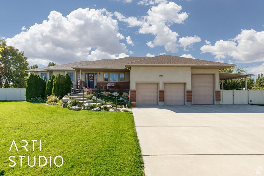 This home sits on nearly an acre (0.84 acres) of flat, landscaped land and has been thoughtfully updated with a new roof (2024), paid-off solar panels, and newer water heaters.  Enjoy single-level living with the master suite, laundry, and additional bedrooms on the main floor. Inside, you'll find 7 bedrooms, 3.5 bathrooms, and 2 fireplaces, offering plenty of space for family and guests.  The oversized four-car garage, 60-ft covered RV parking, 16x20 shed, and new gazebo provide storage and entertainment options. A large covered deck makes the perfect spot to gather and relax.  This West Haven property blends modern updates with space to live and grow.