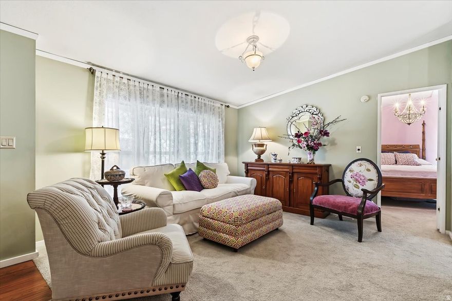 Cottonwood Cove 55+ community * Murray / Salt Lake City Utah! Home has been updated with beautiful white cabinets w/butcher block counters!   The bay window in the kitchen gives tonz of natural light.  All appliances newer (fridge & gas range)!  All new windows with life time guarantee! New carport!  26'X44' Mobile with nice yard and shed.  Bathrooms have been updated and both have walk in showers! Right near Cottonwood Creek and across from the large green space, pool and clubhouse.  Enjoy all the amenities this home has to offer.  Call me for a private showing today.  Buyer must qualify for Cottonwood Cove park. Call for details. Centrally located and close to shopping, medical, freeway, food etc.  This home and community have so much to offer.  If you are looking for fun and peaceful this is it!  Move in and enjoy.