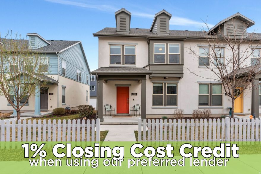 Paseo accessed Townhome showcases a fantastic location in Daybreak with proximity to parks, walking trails, and a short drive to shopping, dining and entertainment! Open concept showcases 9ft ceilings and an inviting Living Room and adjacent Kitchen boasting a large island with built-in sink, SS appliances, quartz tops, and chic lighting! 2nd floor living space showcases 3 Bedrooms and 2 Full Bathrooms. The luxurious Primary Suite is spacious and includes vaulted ceilings and an ensuite Bathroom with a double vanity sink! 2nd and 3rd upstairs Bedrooms offers options for a home-office, exercise room, study space, creative studio and more! Residents will appreciate proximity to local parks, shopping, and dining options, as well as easy access to Bangerter Hwy and I-15 for a seamless commute. Capitalize on the available amenities and visit local attractions such as Daybreaks exclusive Oquirrh lake boasting over 67 acres of beautiful scenery for kayaking, paddle boarding, walking/biking trails, fishing and more! Schedule a showing and come tour this beautiful home today!