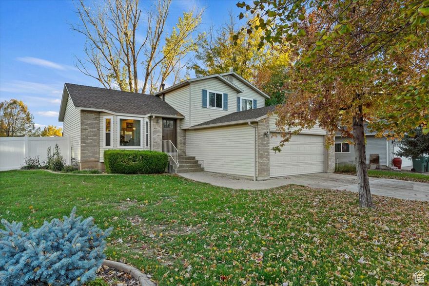 Welcome home to this beautifully updated and well maintained multi level in Layton Utah! Featuring 4 bedrooms and 2.5 bathrooms in the perfect location. With 2000 sq feet of comfortable living space this home offers the perfect blend of modern updates and inviting character. You are sure to love the updated energy star appliances, new windows and a lovely new front door showcasing instant curb appeal. The .25 acre lot is fully fenced with a brand new vinyl fence complete with a removable post for easy access to the back yard. This corner lot provides extra space and priacy, while the charming covered patio is the perfect place to unwind and take in the beautiful Wasatch mountain views. With a newer roof and thoughtful updates throughout, this home is move in ready and built for comfort and efficiency. SELLER IS WILLING TO CONTRIBUTE TO BUYERS CLOSING COSTS WITH A GOOD OFFER!