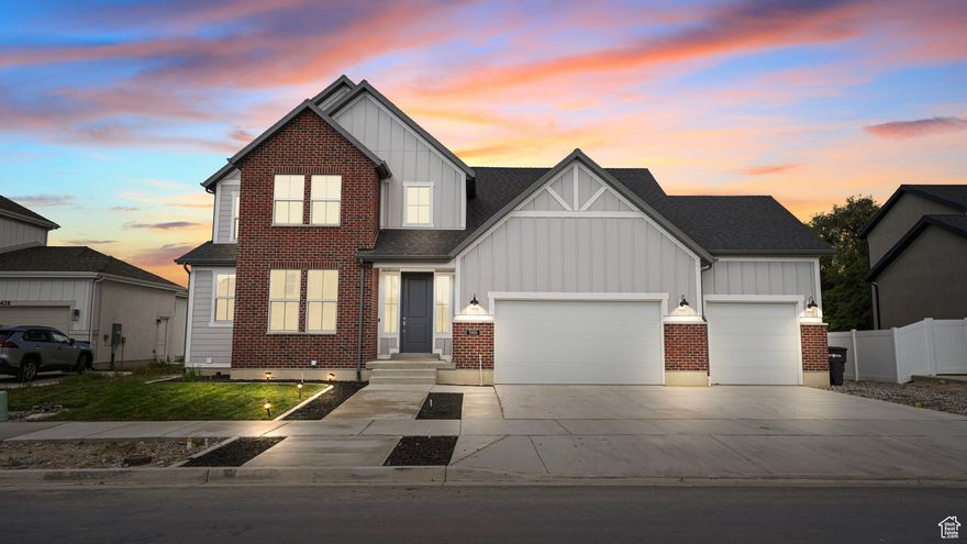 Welcome to this stunning 2024 home in the Broadview Shore subdivision! Built on a 7,841 sq ft lot, this residence offers 2,491 sq ft of finished living space plus a 1,532 sq ft unfinished basement. The main floor features 1,556 sq ft, including a spacious primary suite and grand bathroom, 1.5 baths, a formal living room, a semi-formal dining area, a laundry room, and a gourmet kitchen with platinum gas appliances, quartz counters, cultured marble surrounds, and a stylish tile backsplash. Enjoy elegant finishes, including laminate hardwood flooring, cotton maple cabinets, matte black hardware, and two-tone paint. Upstairs, the addition features 935 sq ft, including three bedrooms, a full bath, and a versatile den. Additional highlights include a cozy gas log fireplace, a 3-car garage with a keypad, Christmas light outlets, energy-efficient upgrades, and metal stair railing. The HOA ($237/quarter) covers landscaping, snow removal, utilities, and complete yard maintenance for easy living. The seller is willing to assist with the buyer's closing costs-schedule your showing today! The Basement has a walkout and is framed, plumbed, and has the electricity done. It presents three additional bedrooms and two additional baths! Open House Saturday, September 13, 2025, from 11:00 to 15:00