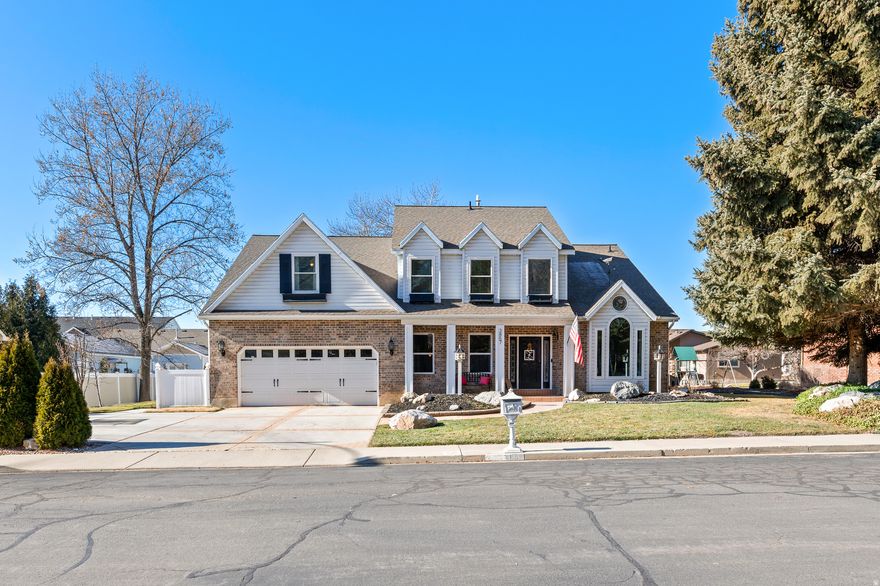 Updated well maintained 6 bedroom, 4 bathrooms, 2 car garage home located near the Riverwoods in Provo. This custom well built home offers an unparalleled location, just minutes from Riverside Country Club, Sundance Ski Resort, BYU University, Provo Canyon and Provo River Trail. Also only 8 minutes away from University Place Mall shopping and fine dining. Please see drone video and virtual tour in tour button. This home features open concept floorplan, great room, updated gourmet kitchen with island seating, spacious pantry, recessed lighting, cozy fireplace in primary bedroom with en-suite bathroom, walk in closet, new carpet, LVT, and refinished oak wood flooring throughout, new paint, new AC & Furnace with smart thermostat, and new windows offering abundant natural light throughout the home. The expansive main floor flex room can be an office, music room or library.  Basement offers 2nd kitchen for a possible mother-in-law apartment with bedrooms and living room, as well as a home gym. Spacious .23 acre lot featuring mature trees, fruit trees, partially fenced yard with breathtaking mountain views, and RV parking. Don't miss out on this fantastic home and location!. In regards to education in this community, Edgemont Elementary School (a dual immersion French school) is being named a National Blue Ribbon School by the US Department of Education. Square footage offered as courtesy only, buyer to verify all information in the report.