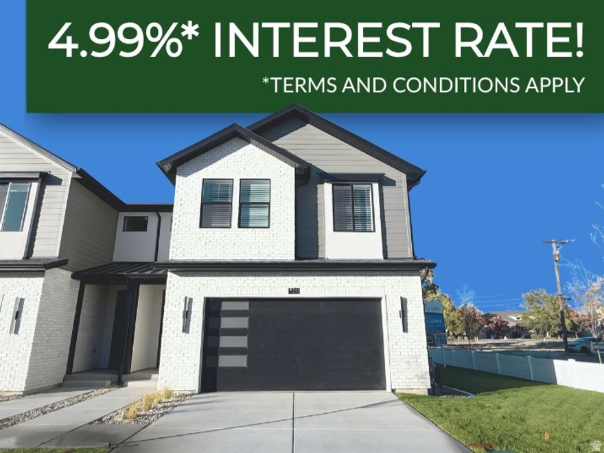 MOVE-IN READY! Beautiful New TwinHome in Trailside Reserve featuring the Brighton Modern design package with sleek flat-panel cabinets, quartz counters, matte black hardware, modern tile selections, and LVP flooring. EV-ready 2-car garage and fenced yard. Minutes from shops and freeway access. Amazing builder incentives available. Come visit our model home at 6760 S 300 E, Midvale, UT. Open MondaySaturday, 12pm6pm. Photos may vary by unit.