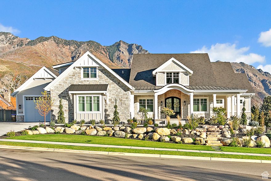 AMAZING MOUNTAIN VIEWS* Not only are the views unobstructed, but this home is PARADE OF HOMES QUALITY LUXURY*  Why build, when you can move into this recently completed masterpiece?  Highly sought after neighborhood, as it's located in The Ridges neighborhood of Alpine with impressive, unobstructed mountain views* OPEN FLOOR PLAN with lots of natural light & multi-zoned HVAC*  MAIN FLOOR LIVING with a master suite* RADIANT HEATED DRIVEWAY & Oversized 5 car heated garage with lots of storage space*  3 electric vehicle charging stations* UPGRADES THROUGHOUT with high-end finishes*  FULLY LANDSCAPED with a pickleball court*  Upstairs bonus room could be workout room, family room, and is plumbed for a bathroom*  Backyard is pre-wired & plumbed for a pool*  Basement is pre-wired for theater room or golf simulator* HOME AUTOMATION with dedicated rack & ceiling speakers* QUALITY CONSTRUCTION with custom windows and 6" fully insulated interior walls* HIGHLY SOUGHT AFTER LOCATION and the property is backed by a city park*