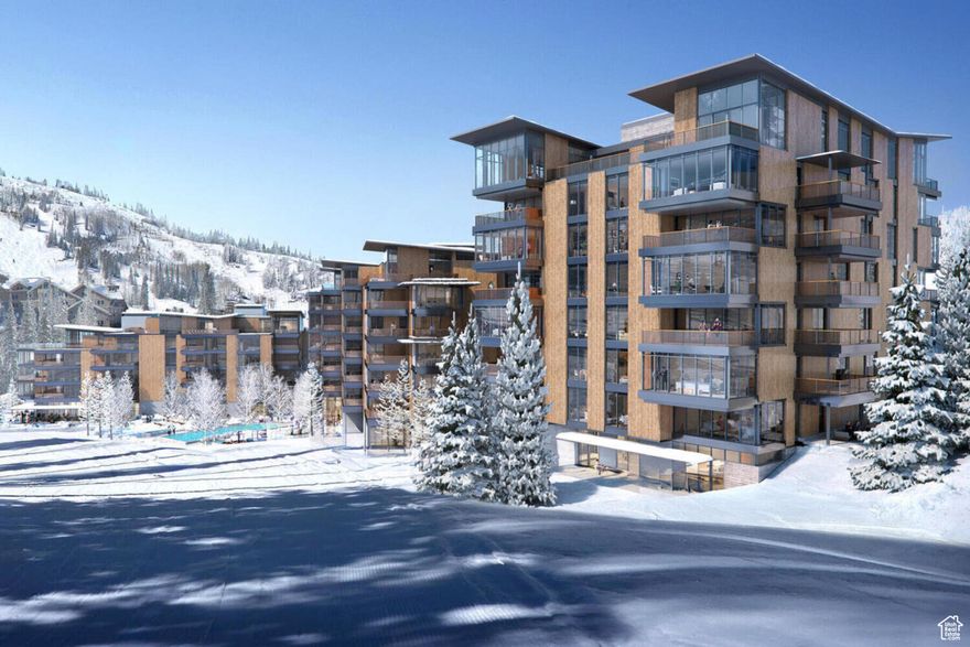 When they say they saved the best for last, this is what they're talking about. Sommt Blanc includes three alpine lodges comprising 49 luxury Residences and Penthouses located on the last, best, ski-in/ski-out parcel in Empire Pass at Deer Valley Resort. World-renowned architect Tom Kundig of Olson Kundig has created a jaw-dropping signature design featuring butterfly roof lines, cantilevered structures, single-level living, expansive outdoor spaces, floor-to-ceiling windows, and modern mountain design. With through-building unit design, every residence enjoys breathtaking views. Sommt Blanc features an extensive list of amenities and services that includes an arrival lobby and fireside lounge with a concierge desk, valet parking, an onsite restaurant & bar with ski beach patio, slope-side pool & patio with multiple hot tubs, and outdoor gathering spaces, pool locker rooms with saunas, spa treatment rooms, fitness center, yoga studio, a bowling alley with caf and game room, executive boardroom, spacious ski locker room, ski valet service, aprs-ski lounge with expansive outdoor patio, children's activity playroom, golf simulators, speakeasy styled owner's lounge, and designated underground parking in each building featuring adjacent oversized storage units with each owner space ready for an electric car charger installation. Residence C601 is a sixth-floor unit with stunning ridgeline views of Lady Morgan. The home features five bedrooms, six bathrooms, a large den/media room, and two outdoor decks - one that can have its own private hot tub. Finishes include floor-to-ceiling windows, wood floors, wood ceilings, wool carpet, custom cabinets and built-ins, natural stone countertops and backsplash, Dacor contemporary appliances, Dornbracht fixtures, Sun Valley Bronze hardware, wine storage, automated Lutron shades, and two Tom Kundig signature design fireplaces.