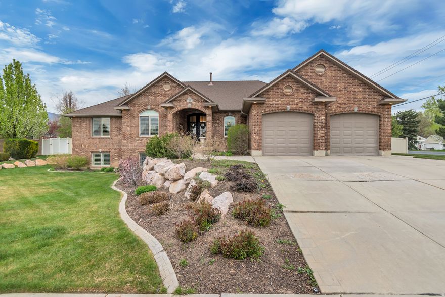 Detached shop/garage and private pool define this 6 bedroom Farr West rambler, an increasingly rare opportunity in a neighborhood where homes seldom come available. Furnace/AC, water heaters, dishwasher, all have been replaced within the last 12 months. This all-brick home sits on a desirable corner lot and offers a spacious, well-designed layout, including a primary suite with an expanded walk-in closet conversion. The open family room, kitchen, and dining area create seamless flow for everyday living and entertaining. Thoughtfully updated with granite countertops and whiskey barrel flooring, the home blends warmth with a refined farmhouse aesthetic. A rare combination of space, quality updates, and standout features in one of Farr West's most sought-after areas.
