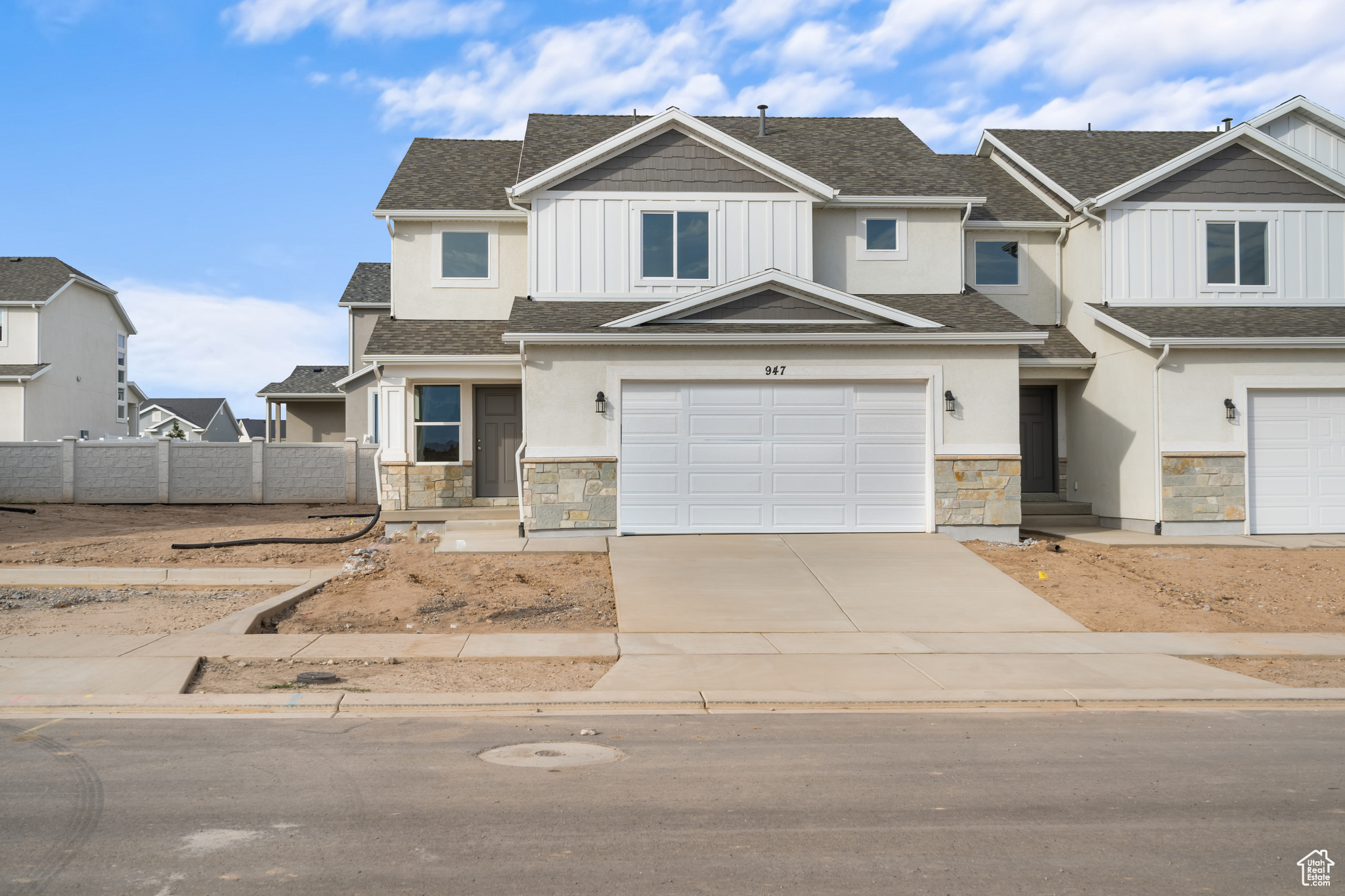 This is NOT your average townhome, you'll love the feel and finish of this HUGE home. Revere Homes has gone all out to provide one of the best values you'll find in Utah County! This beautiful unit features 3 beds/2.5 baths, room to grow in the unfinished basement, upstairs laundry, and a master suite you'll love! Includes upgraded stainless steel appliances, white kitchen cabinets with "Driftwood Rustic Alder" island and bathroom cabinets, quartz countertops, LVP/LVT and carpet flooring, smart thermostat, and a craftsman-style exterior. Oversized 24'x24' garages are also included, which you won't find anywhere else! Special interest rate of 5.25% for a FIXED 30-year FHA loan!! Only available when using Seller's preferred lender, not all buyers will qualify. Units are now complete and ready to occupy, Supra keybox access.