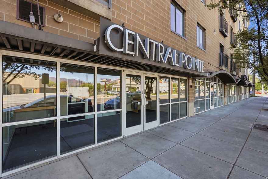 Located within close proximity to Downtown and Sugarhouse, this beautiful unit offers a functional layout with a sleek and inviting interior design. Features include a full-size kitchen, primary suite with walk-in closet, in-unit laundry, and french doors that open to breathtaking views of the valley and sunsets. The community courtyard includes a BBQ and fire pit. You will love having convenient access to nearby shopping, dining, and transit lines. Central Pointe has secure access and this unit has a covered parking space within the adjacent gated lot. Square footage figures are based on county records, buyer to verify all information to their satisfaction.
