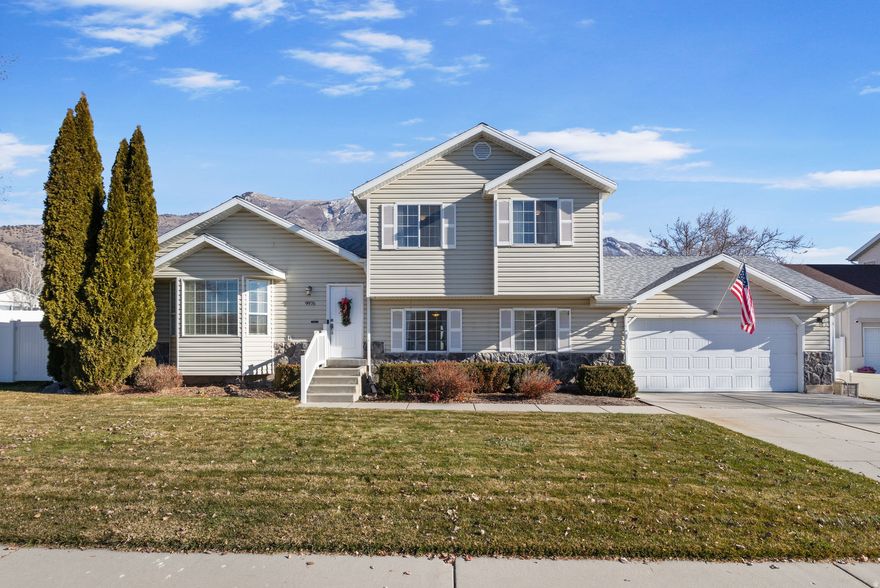 This beautifully cared-for home is in a quiet Cedar Hills neighborhood. Ideally located near Lone Peak High School and just around the corner from Cedar Ridge Elementary, this home offers both convenience and community. Enjoy close access to the gorgeous Heritage Park, several additional parks and the Cedar Hills Trail connecting Harvey Park to Cedar Hills Golf Course. Many stores and restaurants are just a couple of minutes away. Inside the home, you will find updates throughout: newer kitchen appliances, counters, sink and faucet, along with updated upstairs bathrooms. The water heater and water softener are brand new. The roof has recently been replaced. Step outside to a fully-fenced backyard designed for relaxation and easy access with three gates around the property. The lighted gazebo with an installed fan creates a serene spot to unwind on the extended patio. A large powered shed provides ample storage and the ability to work comfortably, even after dark. The washer and dryer, garage refrigerator, retractable TV mounts, and all of the appliances are included, making this home move-in ready!