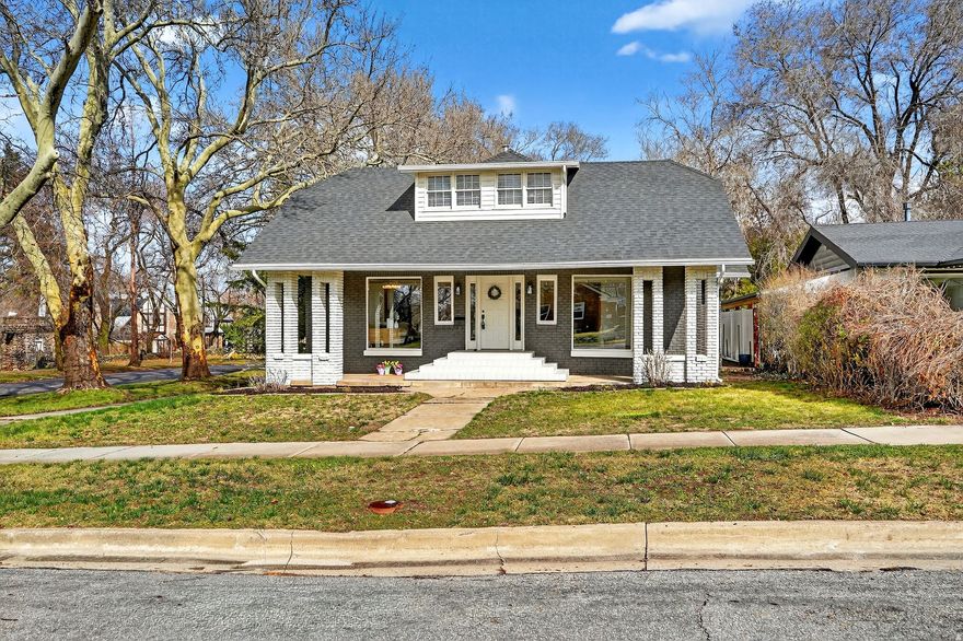 Charming 1920 home beautifully updated while keeping its classic character. This 4 bed 3 bath home sits on a .12acre lot and was thoughtfully remodeled in 2024 with numerous improvements throughout. Updates include all new interior and exterior paint, brand new flooring, quartz countertops, and a stunning updated fireplace with new mantel, tile, and shelving that creates a warm focal point in the living space. Major upgrades include a brand new roof installed in 2024 and a full landscape refresh.  The yard features a full sprinkler system with secondary water and will continue to bloom throughout the spring with flowers, bushes, and mature trees beginning to pop.