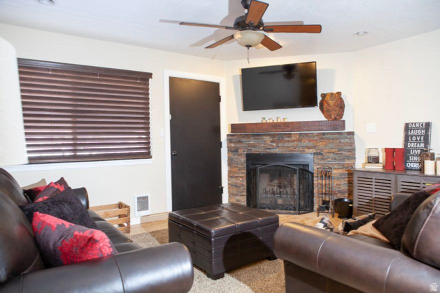 Welcome to your fully renovated, true ski-in/ski-out mountain retreat at Giant Steps Condominiums in Brian Head-widely considered one of the closest residential buildings to the Giant Steps Express lift, just steps from effortless mornings on the slopes and easy returns at the end of the day.  Only a few Steps to Giant Steps and easy access to Navajo chair lifts. Positioned with great views and abundant natural light, this 2 bed, 2 bath condo offers the perfect blend of comfort, convenience, and year-round adventure-just under 1,000 SF with underground parking for one vehicle for the unit. Inside you'll find a warm, updated interior with new flooring, fresh paint, new baseboards, updated appliances, and new living room furniture, all anchored by a cozy wood-burning fireplace-ideal for relaxing after ski days or summer hikes. The open living and dining space flows seamlessly into a fully equipped kitchen, perfect for weekend escapes or extended stays. The layout is designed for families and groups with flexible sleeping accommodations including a primary suite with bed and en-suite bath, a second bedroom with a twin bed + twin full bunks, and a sleeper sofa in the living room. The condo is turn-key and fully furnished included in a full price offer making it ready to enjoy from day one. Owners and guests enjoy a long list of on-site perks including clubhouse amenities, hot tub, sauna, game room, laundry facilities, indoor parking/garage access, snow removal, and more. In winter, enjoy skiing, snowboarding, tubing, cross-country skiing, and snowmobiling. In summer, Brian Head becomes an outdoor paradise with hiking, mountain biking, ATV trails, fishing lakes, and quick access to Cedar Breaks National Monument, Bristlecone Park, and Brian Head Reservoir. Whether you're looking for a personal getaway, a low-maintenance mountain condo, or a proven setup for short-term rental potential, this property delivers an unbeatable location, modern updates, and amenities that stand out in every season. Currently operated as a vacation rental with impressive rental history available to interested buyers